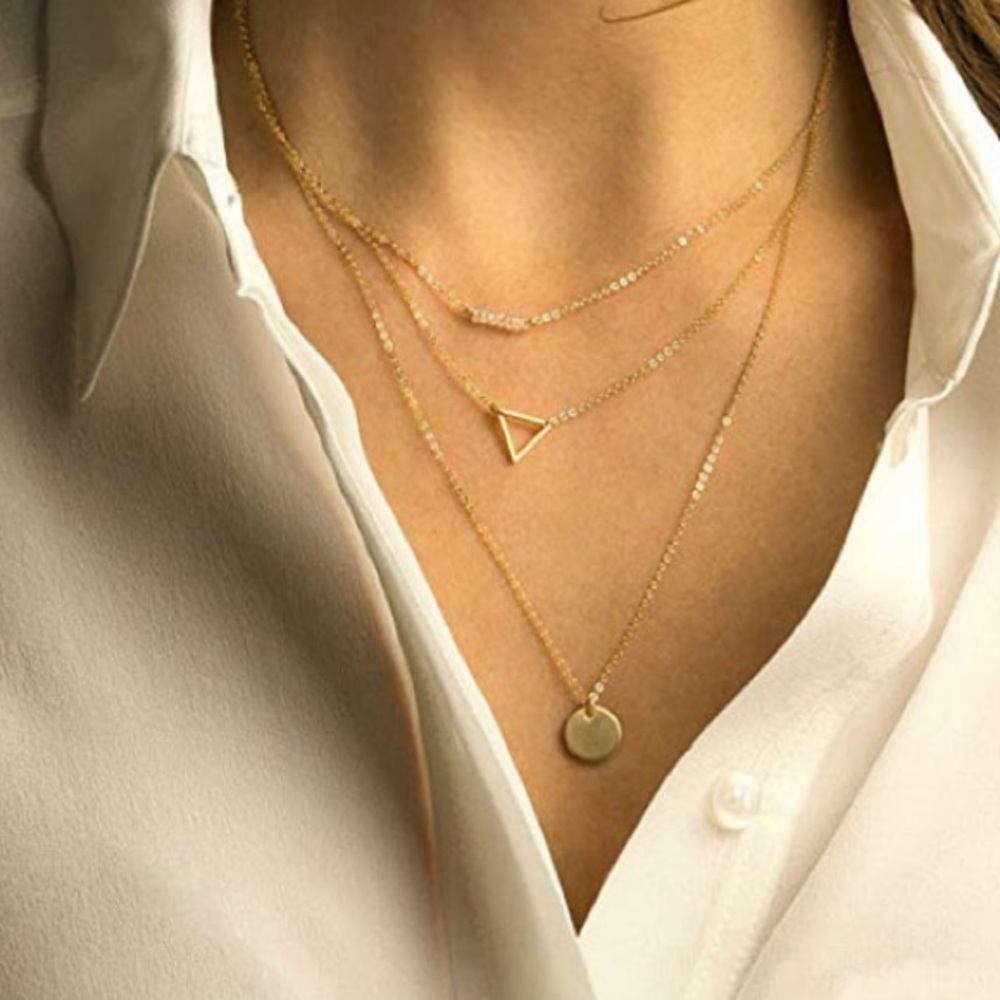 Gold Layered Necklace - Picture 2 of 4